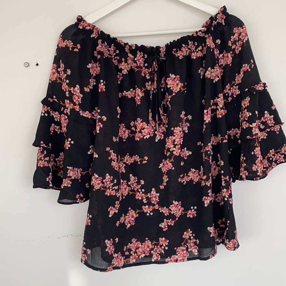 Floral off the shoulder top